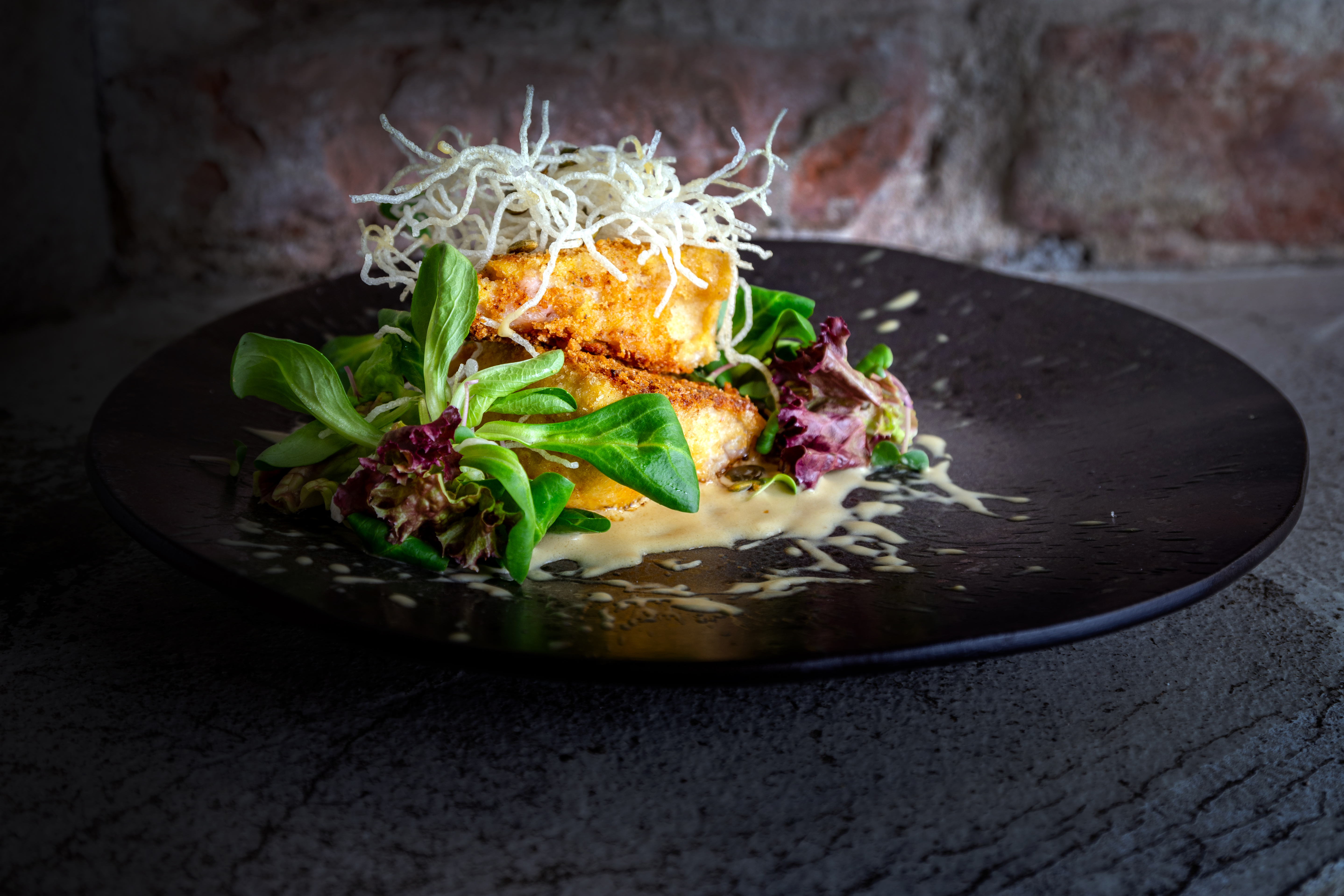 Signature dish from the creative cuisine of Tams House in Plovdiv